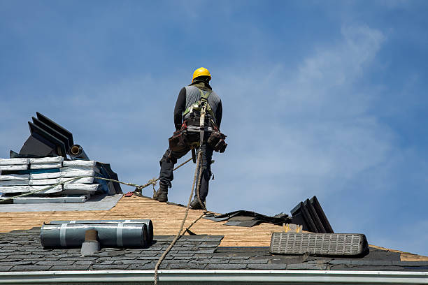 Professional Gutter Installation technician working in Martins Ferry, OH